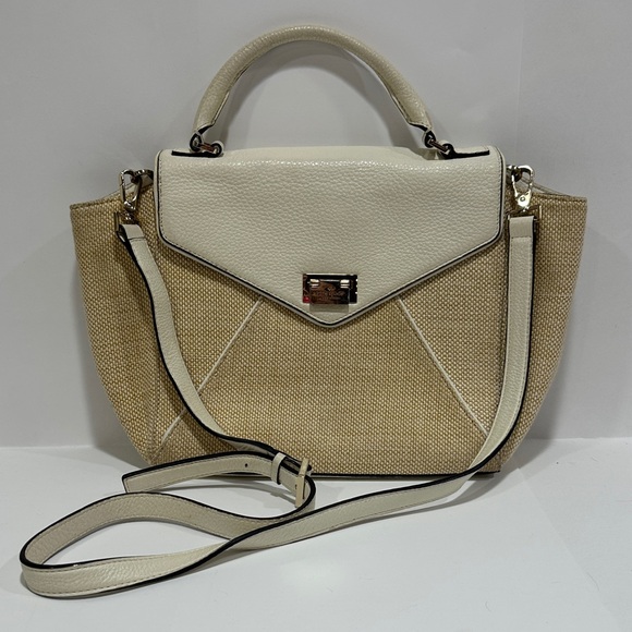 Kate Spade New York Wesley Place Small Laurel Satchel – Straw Leather Crossbody - Picture 2 of 14